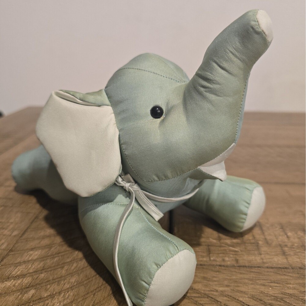 Jim Thompson Thai Silk Elephant Plush Stuffed Toy Retired Blue Cape VTG